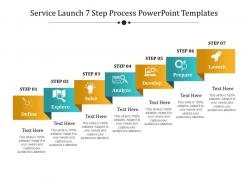 Service launch 7 step process powerpoint templates