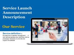 Service launch announcement description powerpoint layout