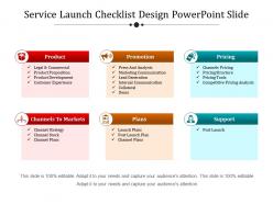 Service Launch Checklist Design Powerpoint Slide