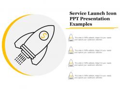 Service launch icon ppt presentation examples