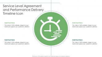 Service Level Agreement And Performance Delivery Timeline Icon