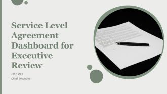 Service Level Agreement Dashboard For Executive Review PPT Guidelines AT