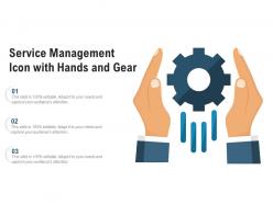 Service Management Icon With Hands And Gear