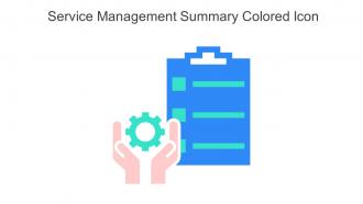 Service Management Summary Colored Icon In Powerpoint Pptx Png And Editable Eps Format