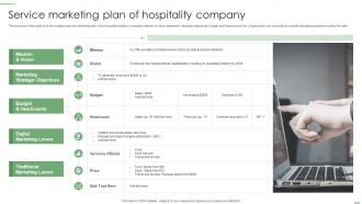 Service Marketing Plan Of Hospitality Company