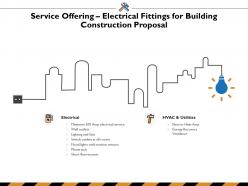 Service offering electrical fittings for building construction proposal