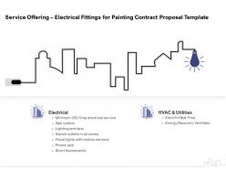Service offering electrical fittings for painting contract proposal template ppt model vector