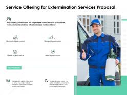 Service Offering For Extermination Services Proposal Ppt Powerpoint Icon Slide