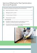 Service Offering For Pest Termination Services Proposal One Pager Sample Example Document