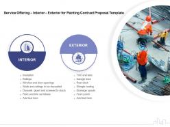 Service offering interior exterior for painting contract proposal template ppt professional maker