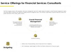 Service offerings for financial services consultants ppt file skills