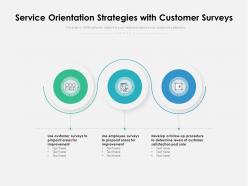 Service orientation strategies with customer surveys