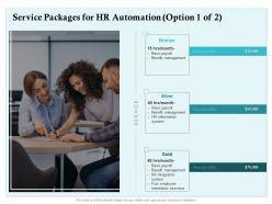 Service Packages For HR Automation Ppt Powerpoint Presentation Infographic Template Aids