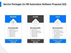 Service Packages For HR Automation Software Proposal Benefit Ppt File Elements