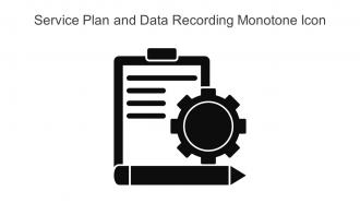 Service Plan And Data Recording Monotone Icon In Powerpoint Pptx Png And Editable Eps Format