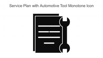 Service Plan With Automotive Tool Monotone Icon In Powerpoint Pptx Png And Editable Eps Format
