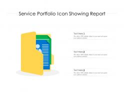 Service Portfolio Icon Showing Report