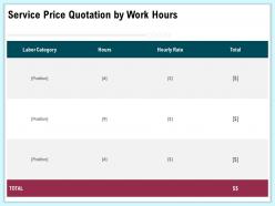 Service price quotation by work hours category ppt gallery