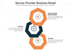 Service provider business model ppt powerpoint presentation show topics cpb