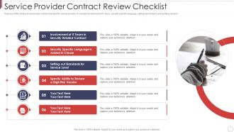 Service provider contract review checklist