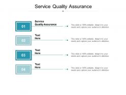 Service quality assurance ppt powerpoint presentation icon gallery cpb