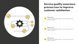 Service Quality Assurance Process Icon To Improve Customer Satisfaction