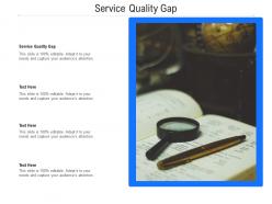 Service quality gap ppt powerpoint presentation layouts shapes cpb