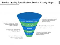 Service Quality Specification Service Quality Gaps Poor Market Segmentation