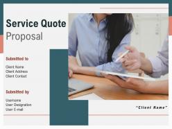 Service Quote Proposal Powerpoint Presentation Slides
