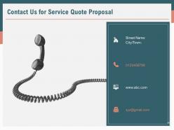Service quote proposal powerpoint presentation slides