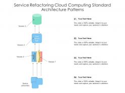 Service refactoring cloud computing standard architecture patterns ppt powerpoint slide