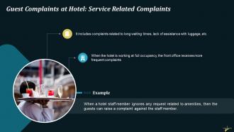 Service Related Complaints By The Guests In Hotels Training Ppt