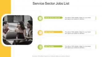 Service Sector Jobs List In Powerpoint And Google Slides Cpb