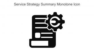 Service Strategy Summary Monotone Icon In Powerpoint Pptx Png And Editable Eps Format