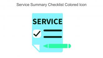 Service Summary Checklist Colored Icon In Powerpoint Pptx Png And Editable Eps Format