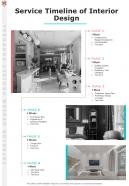 Service Timeline Of Interior Design Project Proposal One Pager Sample Example Document