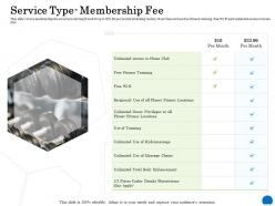 Service type membership fee ppt powerpoint presentation gallery inspiration