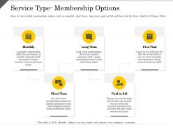 Service type membership options locations ppt powerpoint presentation professional format ideas