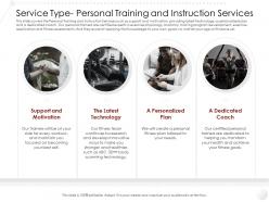 Service type personal training and instruction services ppt background