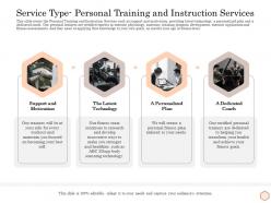 Service type personal training and instruction services wellness industry overview ppt portfolio examples