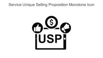 Service Unique Selling Proposition Monotone Icon In Powerpoint Pptx Png And Editable Eps Format