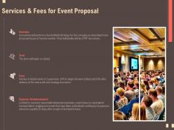 Services and fees for event proposal reimbursement ppt powerpoint presentation