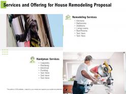 Services and offering for house remodeling proposal ppt powerpoint presentation infographic