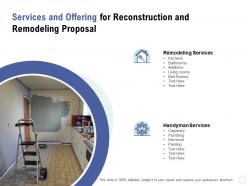 Services And Offering For Reconstruction And Remodeling Proposal Ppt Powerpoint Presentation File