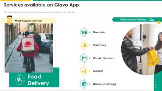Services Available On Glovo App Glovo Investor Funding Elevator Pitch Deck