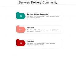 Services delivery community ppt powerpoint presentation professional graphics download cpb
