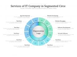 Services of it company in segmented circe
