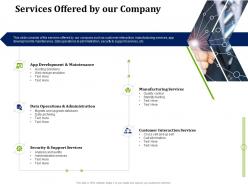 Services offered by our company partner with service providers to improve in house operations