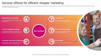 Services Offered For Efficient Shopper Marketing