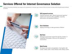Services offered for internet governance solution existing ppt powerpoint presentation template